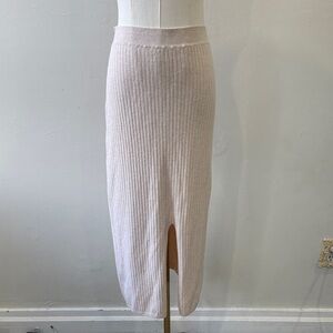 Free People Ribbed Knit Midi Skirt – Size Medium – Cotton Blend